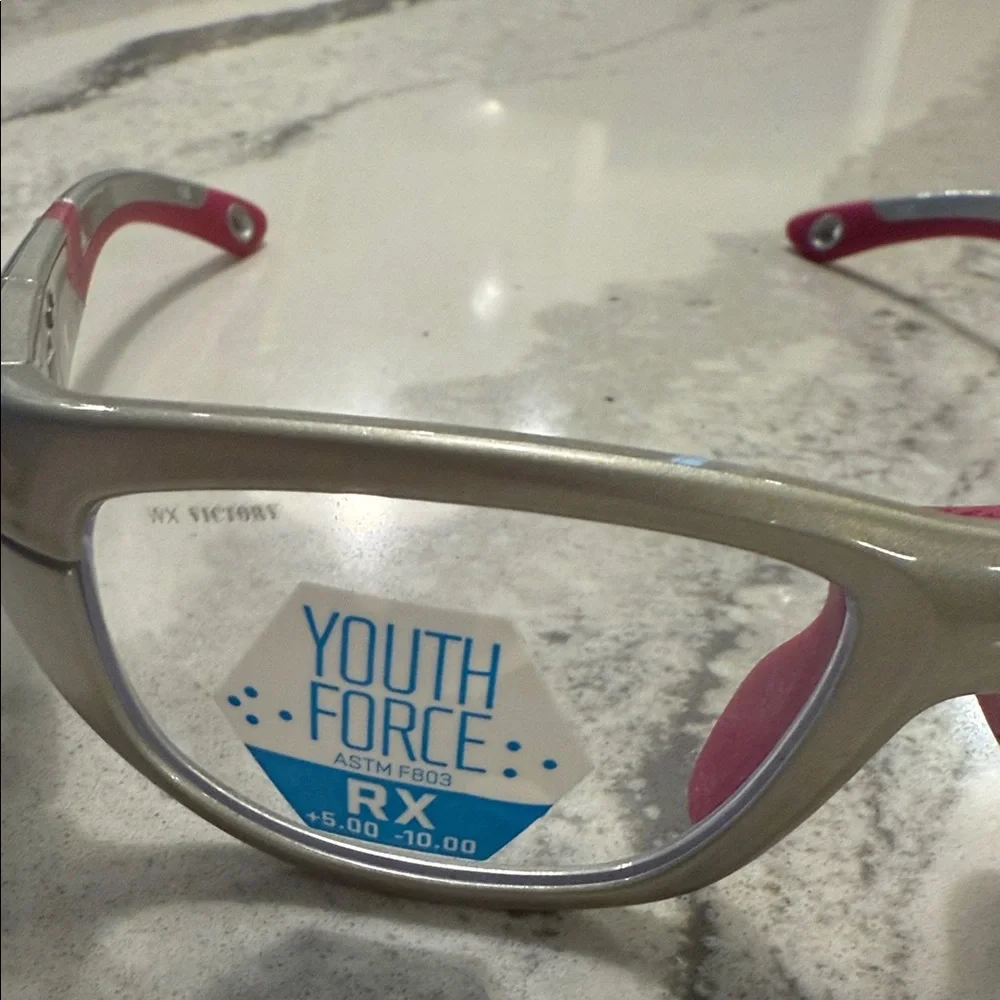 Wiley-X Youth Force series “Victory” RX Silver and Pink safety Glasses